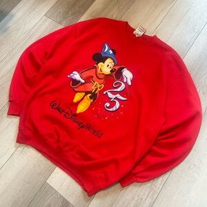 Vintage 90's Red Disney Mickey,Inc Mickey Mouse 
Crewneck Sweater Size xxl
